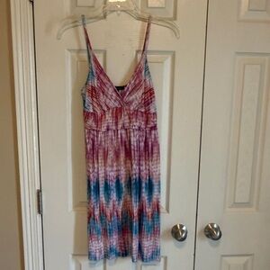 Soprano Purple and White V-Neck Top